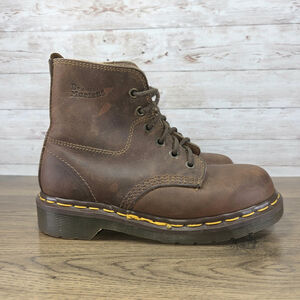 Dr. Martens 8175 Made In England Vintage Kid Brown Combat Boots Size 2UK US3